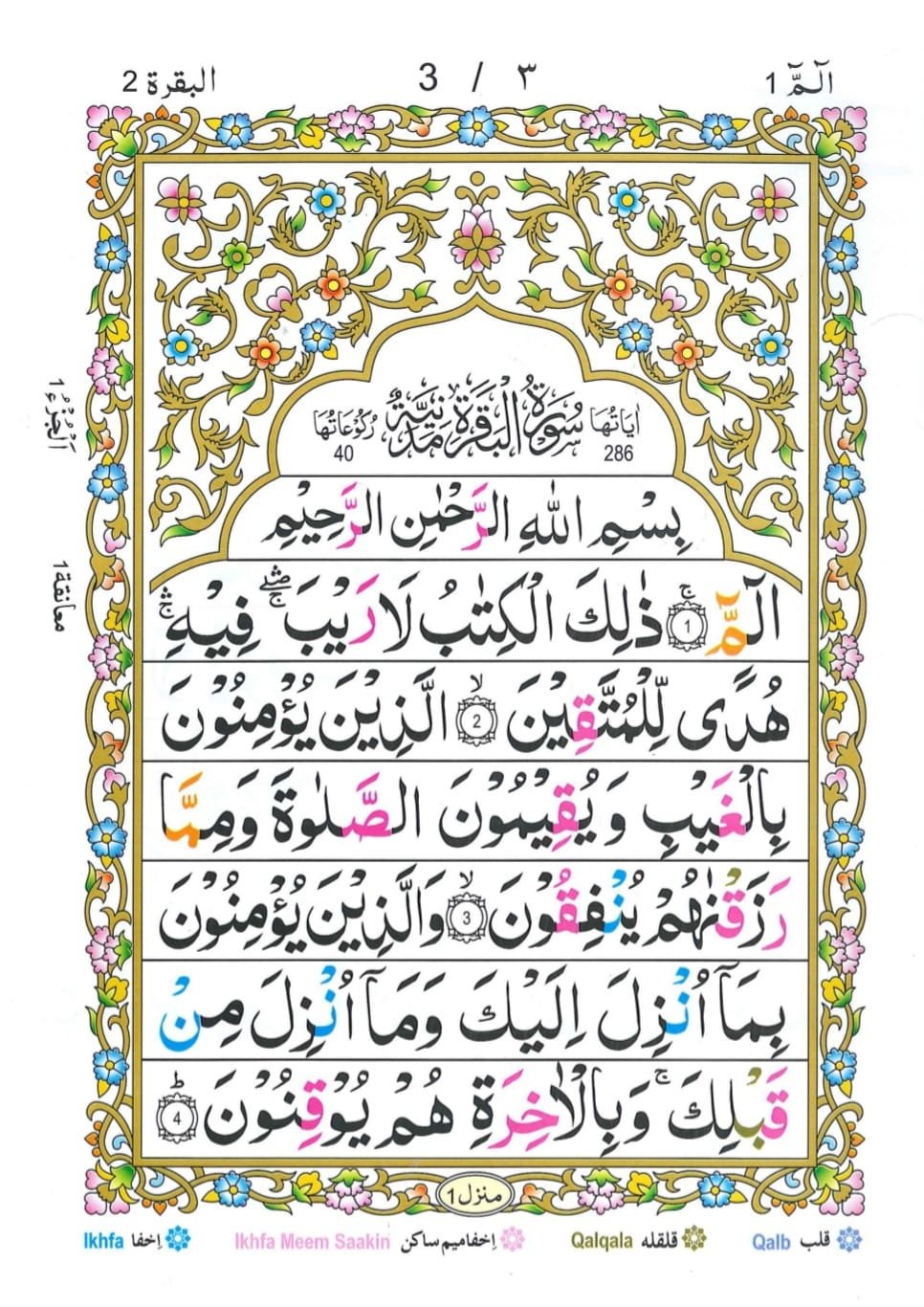 Colour-Coded Tajweed Quran — 30 Para